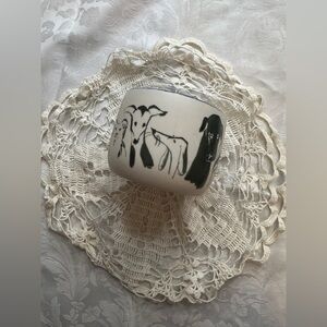 Anthropologie Dog Person Mug - Coffee - Tea Cup - Cobalt & Cream